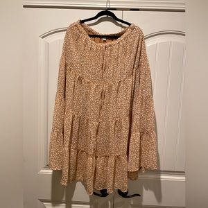 Aerie American Eagle Peach Floral Maxi Skirt Size XL NWT